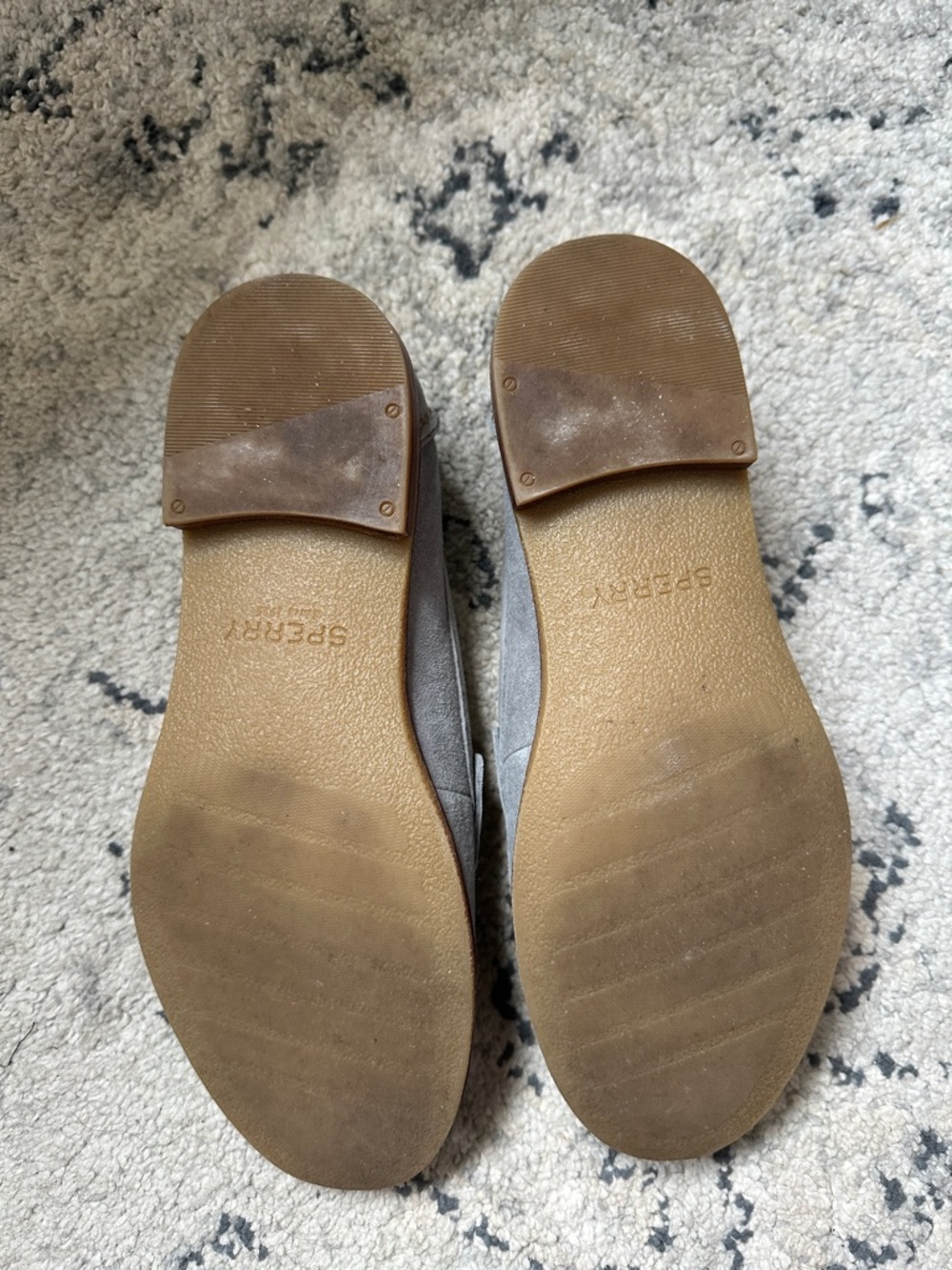 Sperry Women’s Light Blue/Gray Suede Penny Loafers - Picture 3 of 4